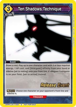 Ten Shadows Technique — UE03BT: Jujutsu Kaisen Release Event Cards