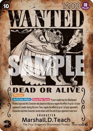 Marshall.D.Teach (093) (Wanted Poster) — Emperors in the New World