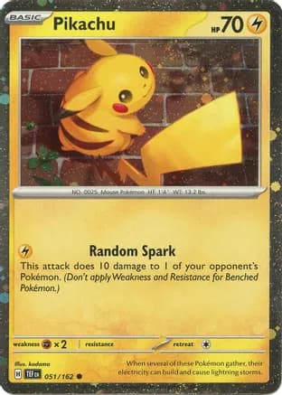 Pikachu - 051/162 (Cosmo Holo) — Miscellaneous Cards & Products