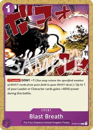 Blast Breath — Revision Pack Cards One Piece Card Game card by BANDAI MADE IN JAPAN