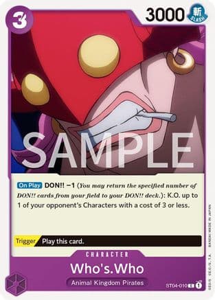 Who's.Who — Revision Pack Cards One Piece Card Game card by BANDAI MADE IN JAPAN