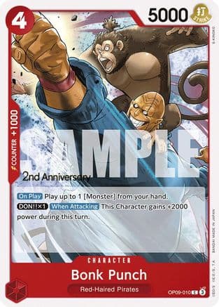 Bonk Punch — Emperors in the New World: 2nd Anniversary Tournament Cards One Piece Card Game card by S-KINOKO