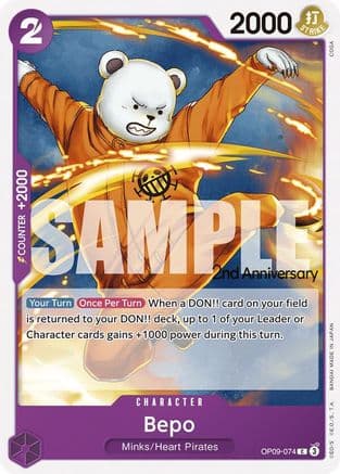 Bepo — Emperors in the New World: 2nd Anniversary Tournament Cards One Piece Card Game card by COGA