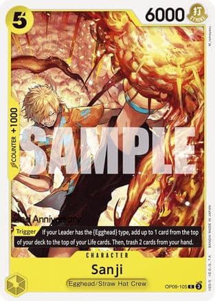 Sanji (105) — Emperors in the New World: 2nd Anniversary Tournament Cards