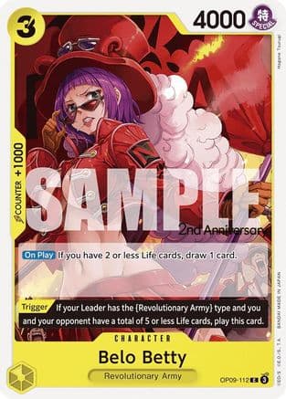 Belo Betty — Emperors in the New World: 2nd Anniversary Tournament Cards One Piece Card Game card by Hagane Tsurugi