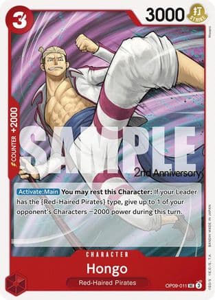 Hongo — Emperors in the New World: 2nd Anniversary Tournament Cards One Piece Card Game card by Moopic