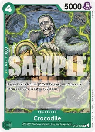 Crocodile (025) — Emperors in the New World: 2nd Anniversary Tournament Cards One Piece Card Game card by touge369
