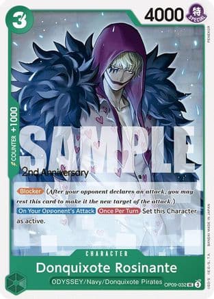 Donquixote Rosinante (032) — Emperors in the New World: 2nd Anniversary Tournament Cards One Piece Card Game card by PENEKOR