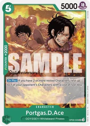 Portgas.D.Ace — Emperors in the New World: 2nd Anniversary Tournament Cards