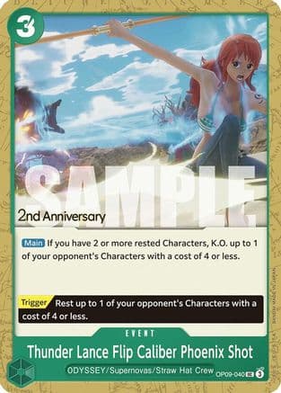 Thunder Lance Flip Caliber Phoenix Shot — Emperors in the New World: 2nd Anniversary Tournament Cards