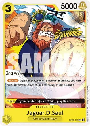 Jaguar.D.Saul — Emperors in the New World: 2nd Anniversary Tournament Cards One Piece Card Game card by Yasushi Yamaguchi