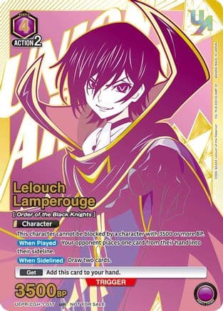 Lelouch Lamperouge (017) — Union Arena Promotion Cards