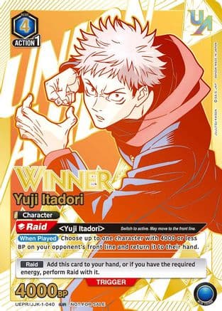 Yuji Itadori (040) (Winner) — Union Arena Promotion Cards
