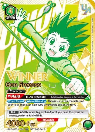 Gon Freecss (078) (Winner) — Union Arena Promotion Cards