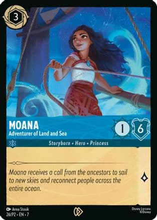 Moana - Adventurer of Land and Sea — Disney Lorcana Promo Cards
