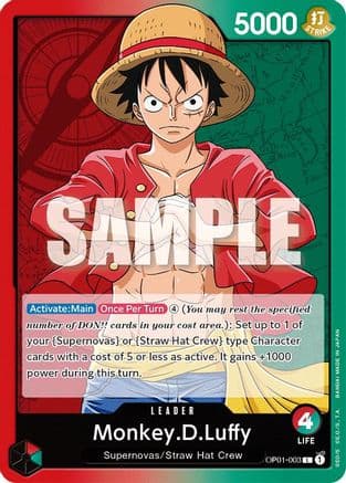 Monkey.D.Luffy (003) — One Piece Demo Deck Cards
