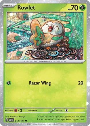 Rowlet - 013/197 (Cosmos Holo) — Miscellaneous Cards & Products