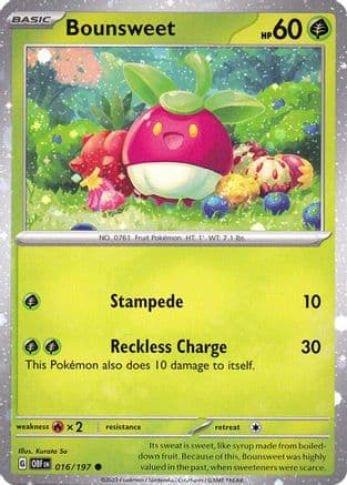 Bounsweet - 016/197 (Cosmos Holo) — Miscellaneous Cards & Products Pokémon TCG card by Kurata So