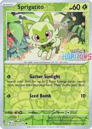 Sprigatito - 012/193 (Pokemon Horizons Stamp) — Miscellaneous Cards & Products