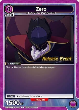 Zero — UE04BT: CODE GEASS: Lelouch of the Rebellion Release Event Cards