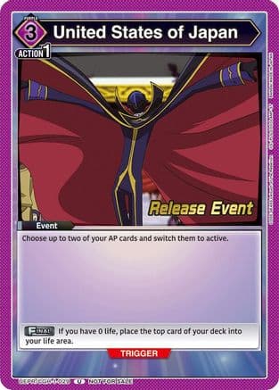 United States of Japan — UE04BT: CODE GEASS: Lelouch of the Rebellion Release Event Cards