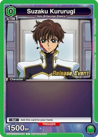 Suzaku Kururugi (034) — UE04BT: CODE GEASS: Lelouch of the Rebellion Release Event Cards