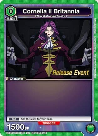 Cornelia li Britannia (038) — UE04BT: CODE GEASS: Lelouch of the Rebellion Release Event Cards