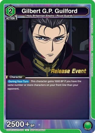 Gilbert G.P. Guilford — UE04BT: CODE GEASS: Lelouch of the Rebellion Release Event Cards