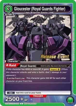 Gloucester (Royal Guards Fighter) — UE04BT: CODE GEASS: Lelouch of the Rebellion Release Event Cards