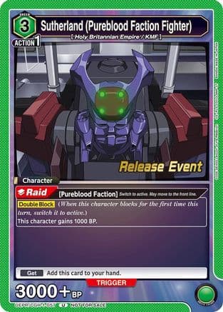 Sutherland (Pureblood Faction Fighter) — UE04BT: CODE GEASS: Lelouch of the Rebellion Release Event Cards