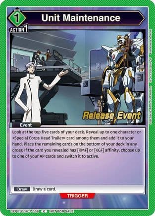 Unit Maintenance — UE04BT: CODE GEASS: Lelouch of the Rebellion Release Event Cards