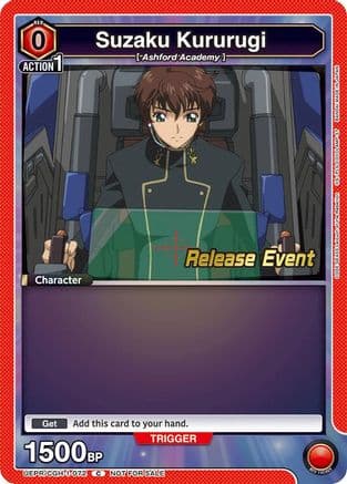 Suzaku Kururugi (072) — UE04BT: CODE GEASS: Lelouch of the Rebellion Release Event Cards