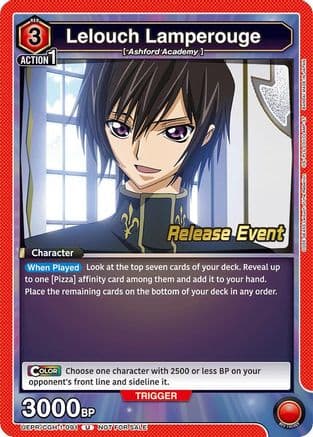 Lelouch Lamperouge (091) — UE04BT: CODE GEASS: Lelouch of the Rebellion Release Event Cards