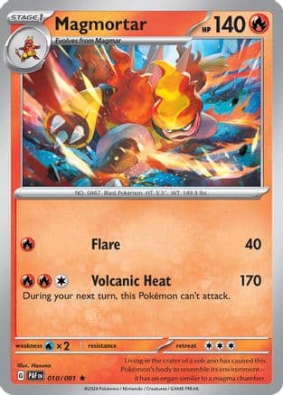 Magmortar - 010/091 (Paldean Fates) — Deck Exclusives Pokémon TCG card by 5ban Graphics