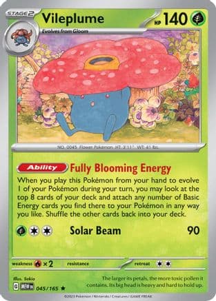 Vileplume - 045/165 — Deck Exclusives Pokémon TCG card by Sekio