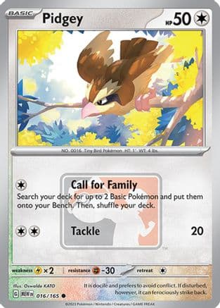 Pidgey - 016/165 (League Promo) — League & Championship Cards Pokémon TCG card by Oswaldo KATO