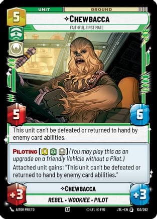 Chewbacca - Faithful First Mate — Jump to Lightspeed Star Wars: Unlimited card by Axel Hutt