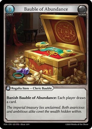 Bauble of Abundance — Promotional Cards