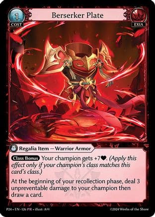 Berserker Plate — Promotional Cards