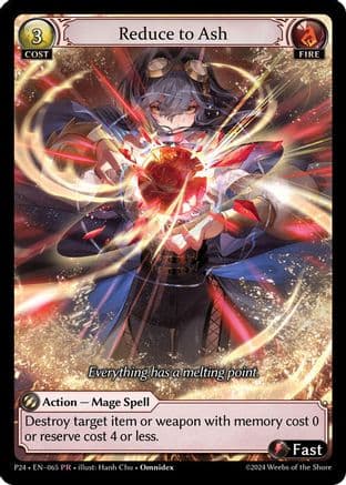 Reduce to Ash — Promotional Cards