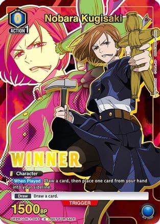 Nobara Kugisaki (043) (Winner) — Union Arena Promotion Cards
