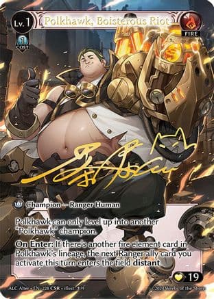 Polkhawk, Boisterous Riot (CSR) — Grand Archive TCG card