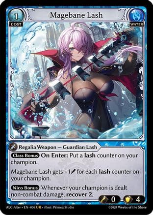 Magebane Lash — Alchemical Revolution Alter Edition Grand Archive TCG card by Primea Studio