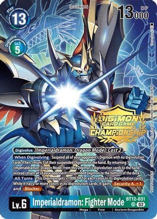 Imperialdramon: Fighter Mode (Championship 2024 Gold Stamp Card Set) — Across Time