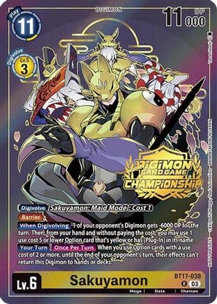 Sakuyamon (Championship 2024 Gold Stamp Card Set) — Secret Crisis