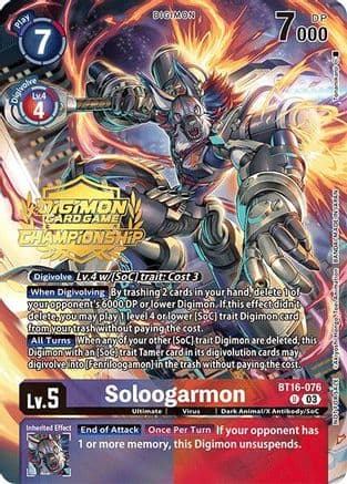Soloogarmon (Championship 2024 Tamers Pack) — Beginning Observer
