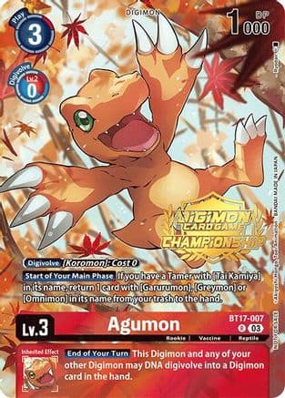 Agumon (Championship 2024 Tamers Pack) — Secret Crisis
