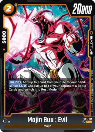 Majin Buu : Evil - FB04-091 (Tournament Pack 05) — Tournament and Championship Promos