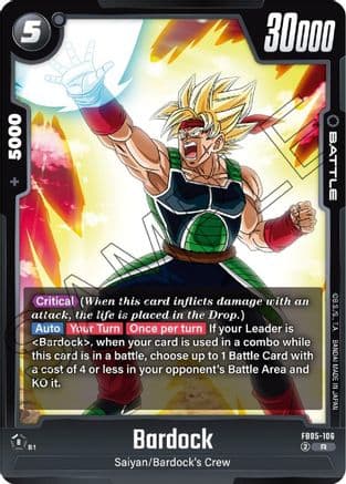Bardock — New Adventure Dragon Ball Super: Fusion World card by ©B.S./S., T.A. BANDAI MADE IN JAPAN