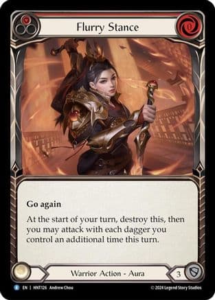Flurry Stance — The Hunted Flesh and Blood card by Andrew Chou